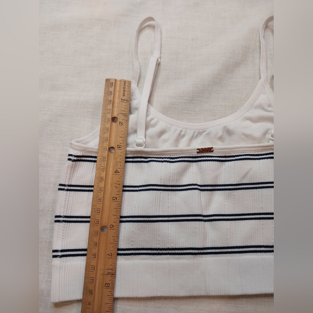 PINK Victoria's Secret White and Black Striped Bra - Picture 5 of 12